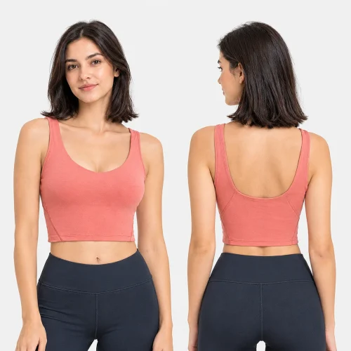 Women’s racerback crop tank top sleeveless activewear