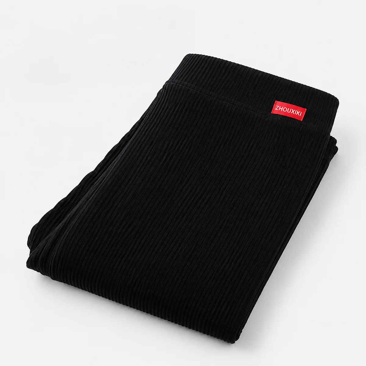 Black women’s ribbed high-waist leggings