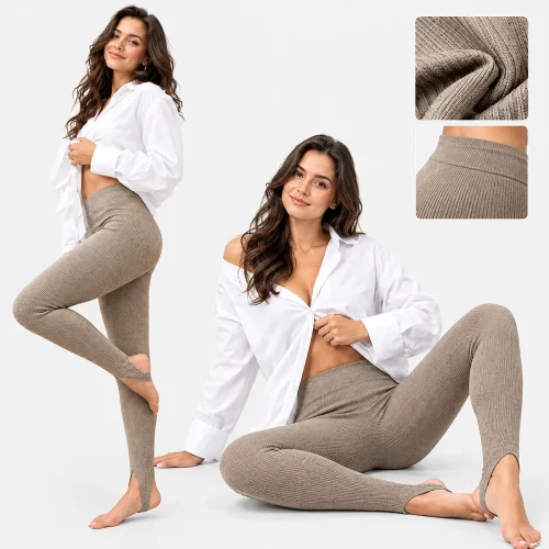 Women’s winter ribbed knit leggings