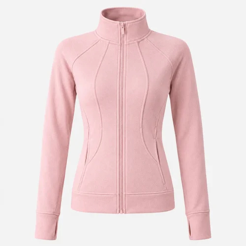 Women’s zipper collar fitness jacket for activewear