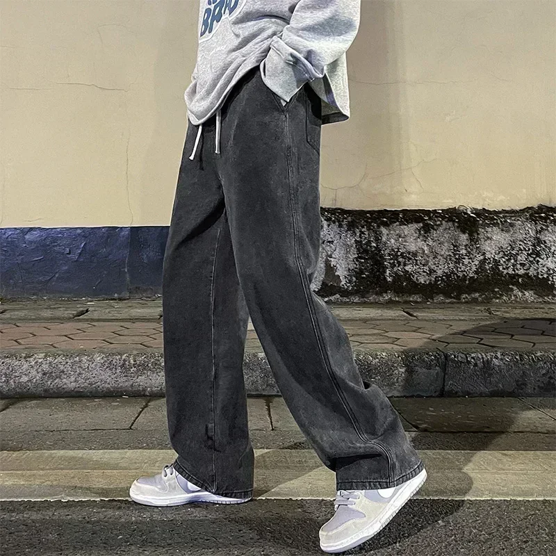 Alt: " Men's Wide-Leg Relaxed Fit Jeans product image – Acuvick " Men's Wide-Leg Relaxed Fit Jeans - Image 2
