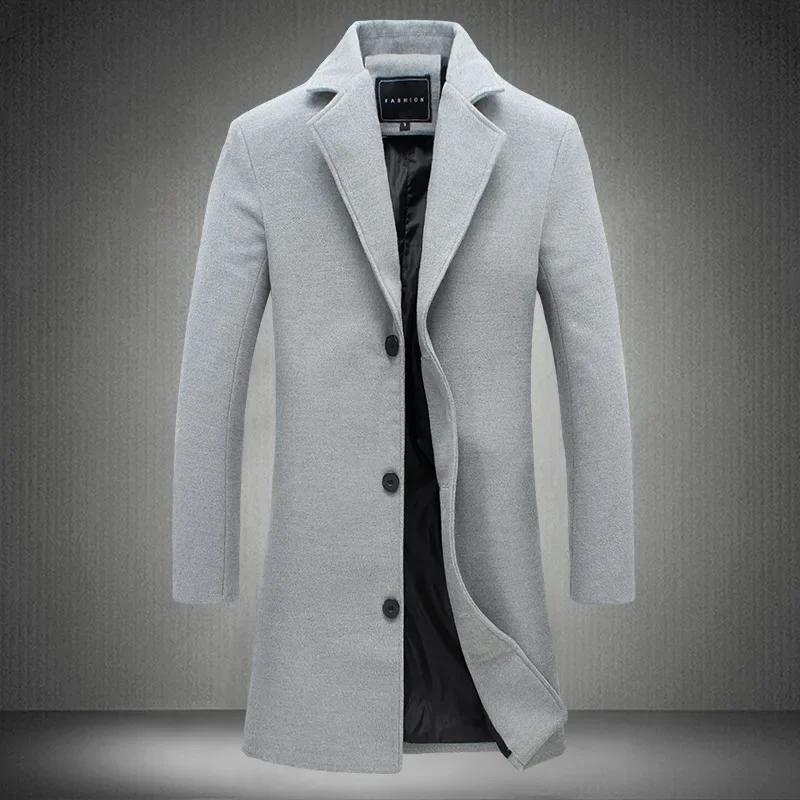 Alt: " Men's Long Casual Winter Coat product image – Acuvick " Men's Long Casual Winter Coat - Image 5