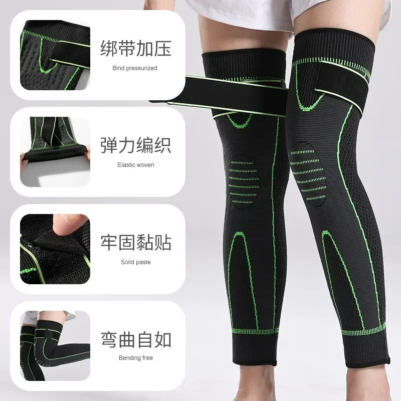 Alt: " Long Knee Support Sleeve with Adjustable Strap product image – Acuvick " Long Knee Support Sleeve with Adjustable Strap - Image 3
