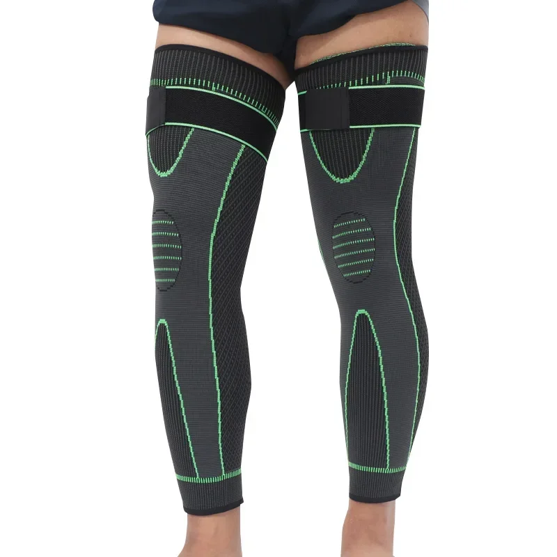 Alt: " Long Knee Support Sleeve with Adjustable Strap product image – Acuvick " Long Knee Support Sleeve with Adjustable Strap - Image 2