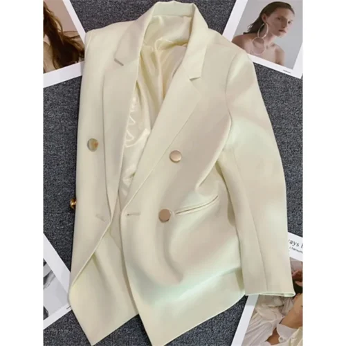 Alt: " Home product image – Acuvick " Women's Double-Breasted Office Blazer