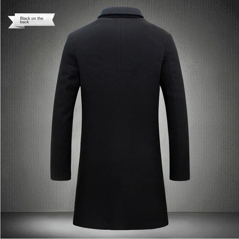 Alt: " Men's Long Casual Winter Coat product image – Acuvick " Men's Long Casual Winter Coat - Image 3