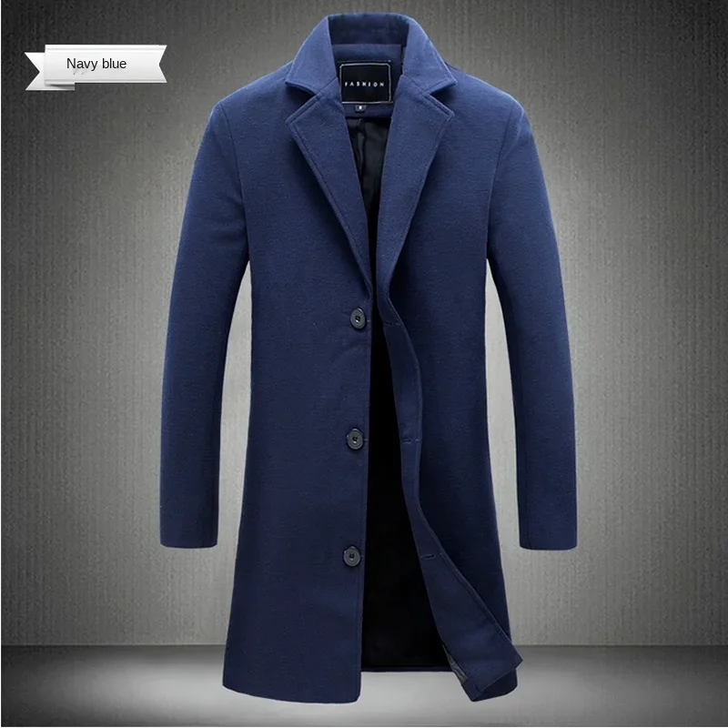 Alt: " Men's Long Casual Winter Coat product image – Acuvick " Men's Long Casual Winter Coat - Image 4