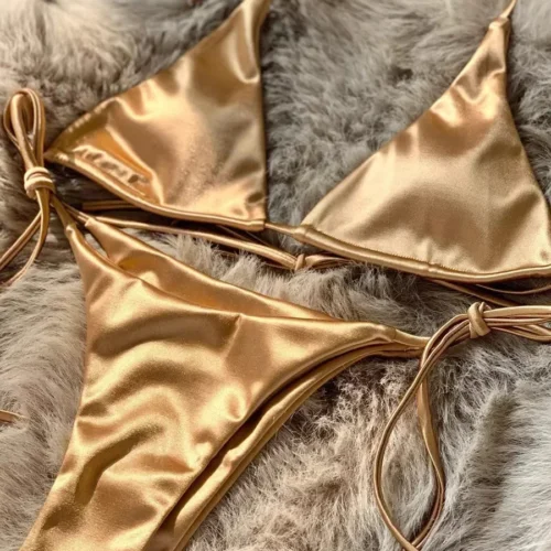 Women's Halter Neck Two-Piece Bikini Set