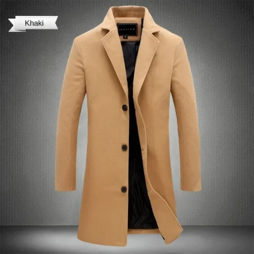 Alt: " Home product image – Acuvick " Men's Long Casual Winter Coat