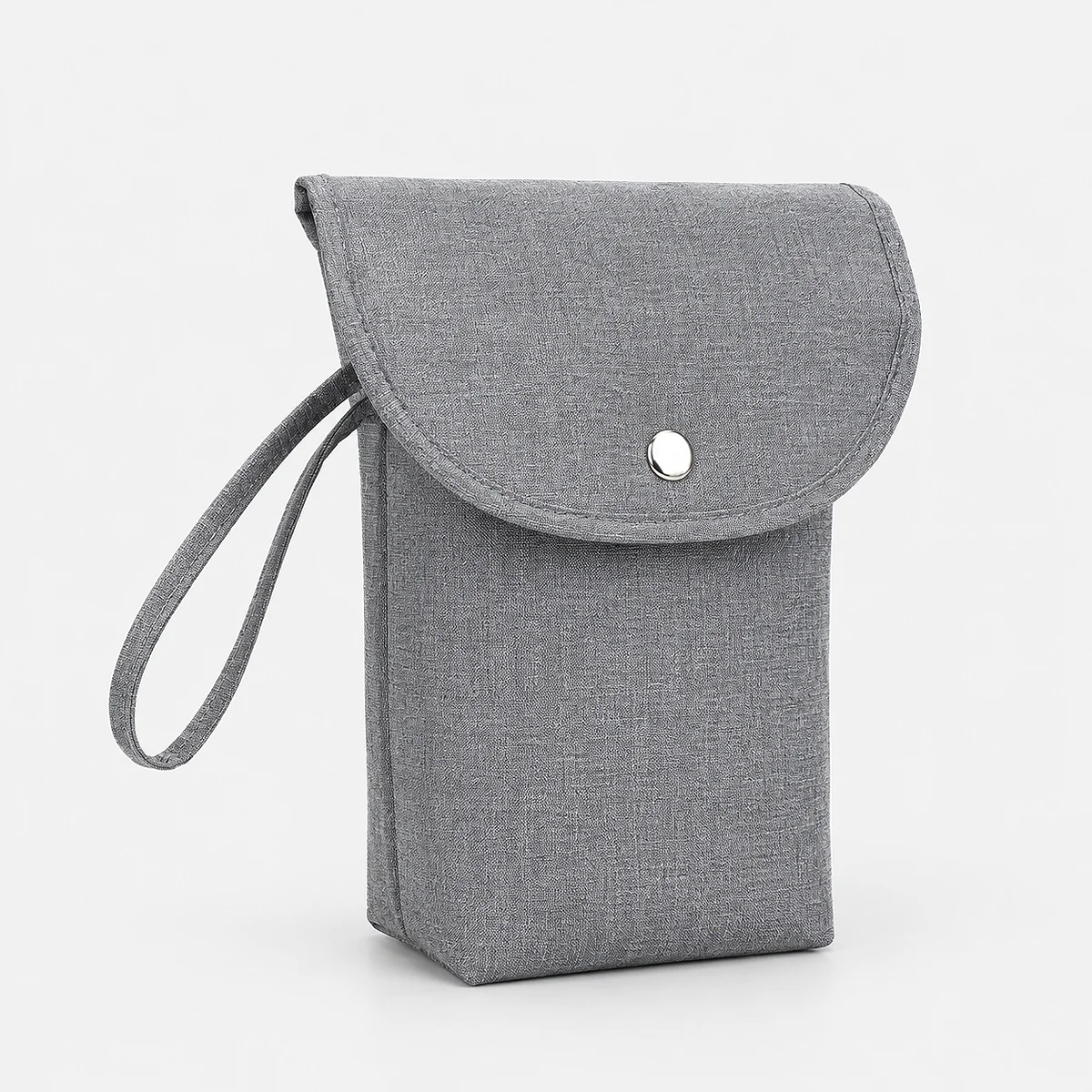 Alt: " Portable Outdoor Baby Diaper Storage Handbag product image – Acuvick " Gray outdoor baby diaper storage handbag