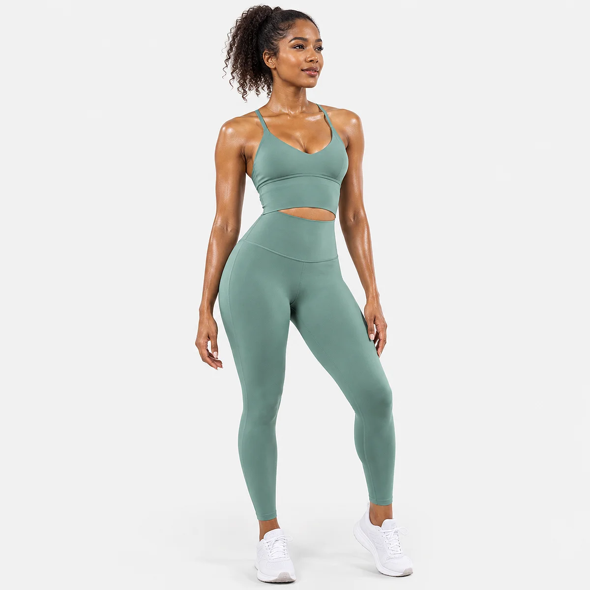 Women’s Tidewater criss-cross back top and high-waisted leggings set