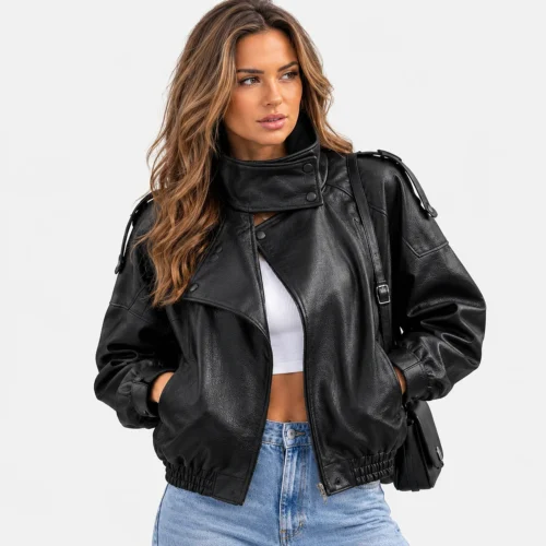 Women's Faux Leather Jacket